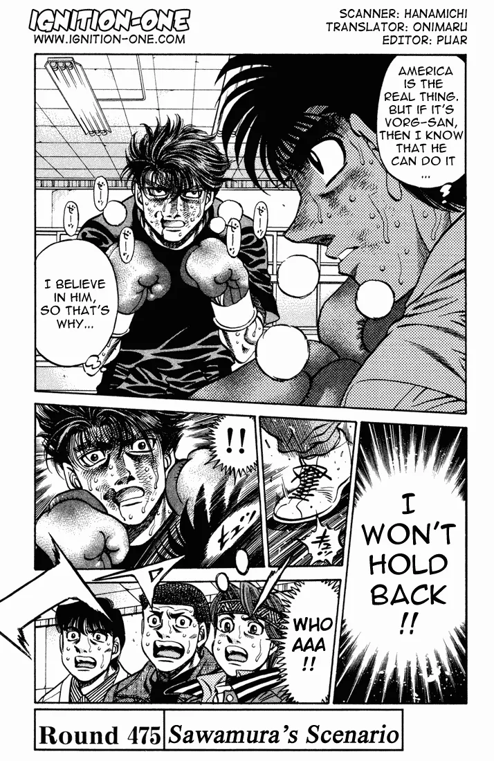 Read Hajime no Ippo Chapter 475 - Sawamura's Scenario Online