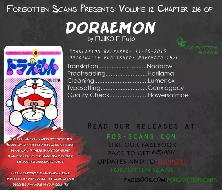 Read Doraemon Chapter 216 Online