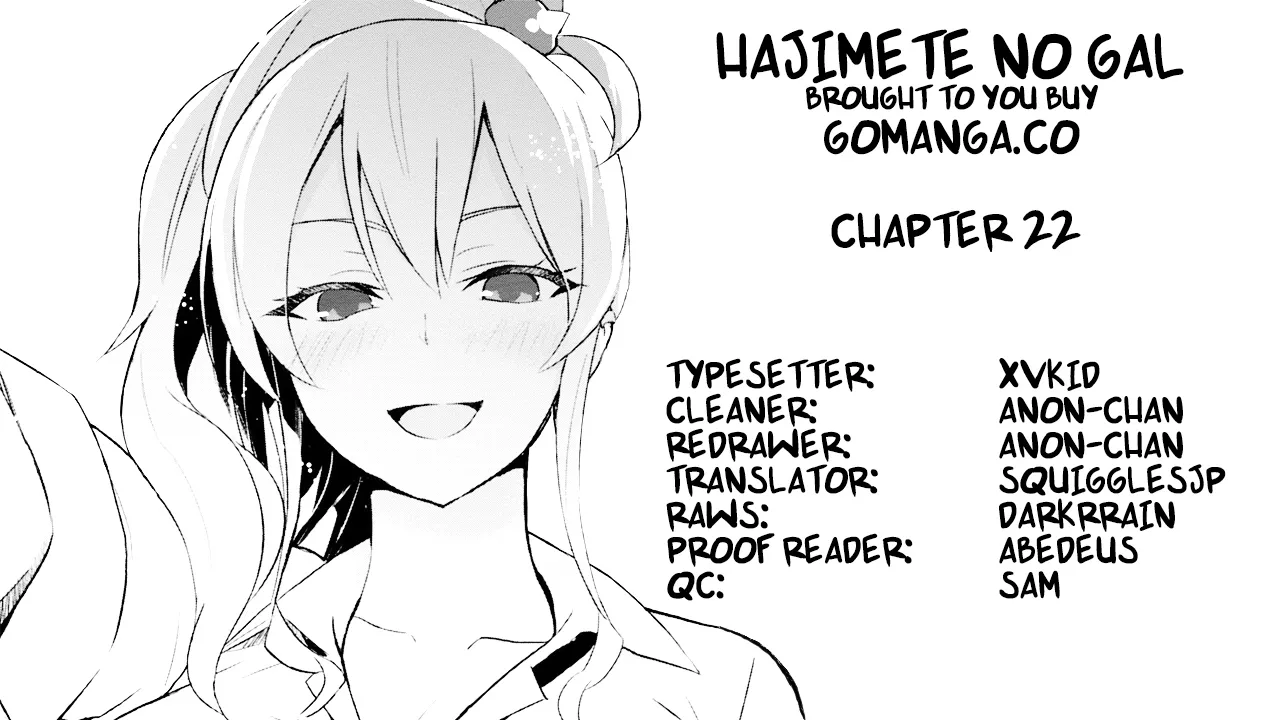 Read Hajimete no Gal Chapter 22 - The First Real Intention Online