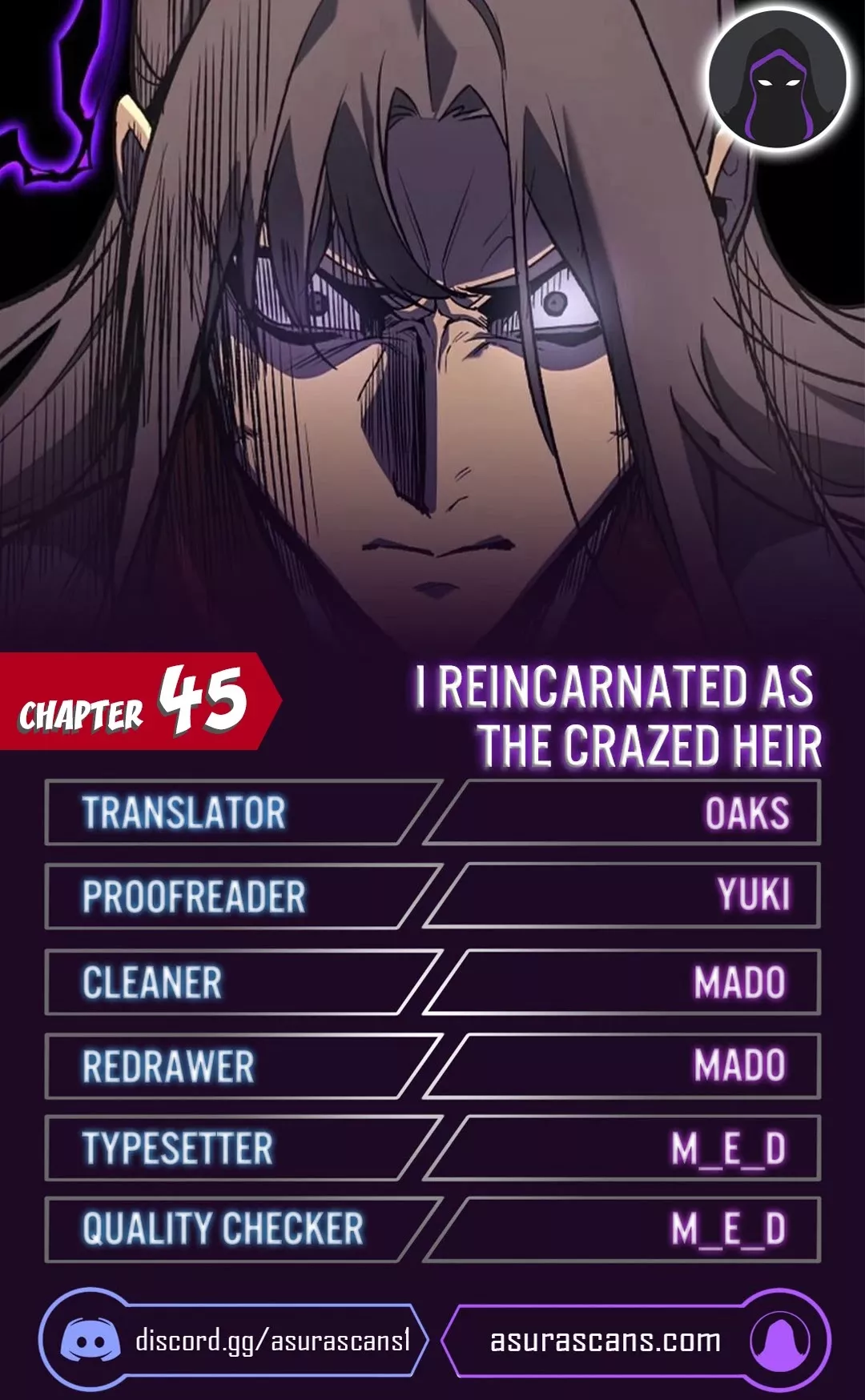 Read I Reincarnated as the Crazed Heir Chapter 45 Online