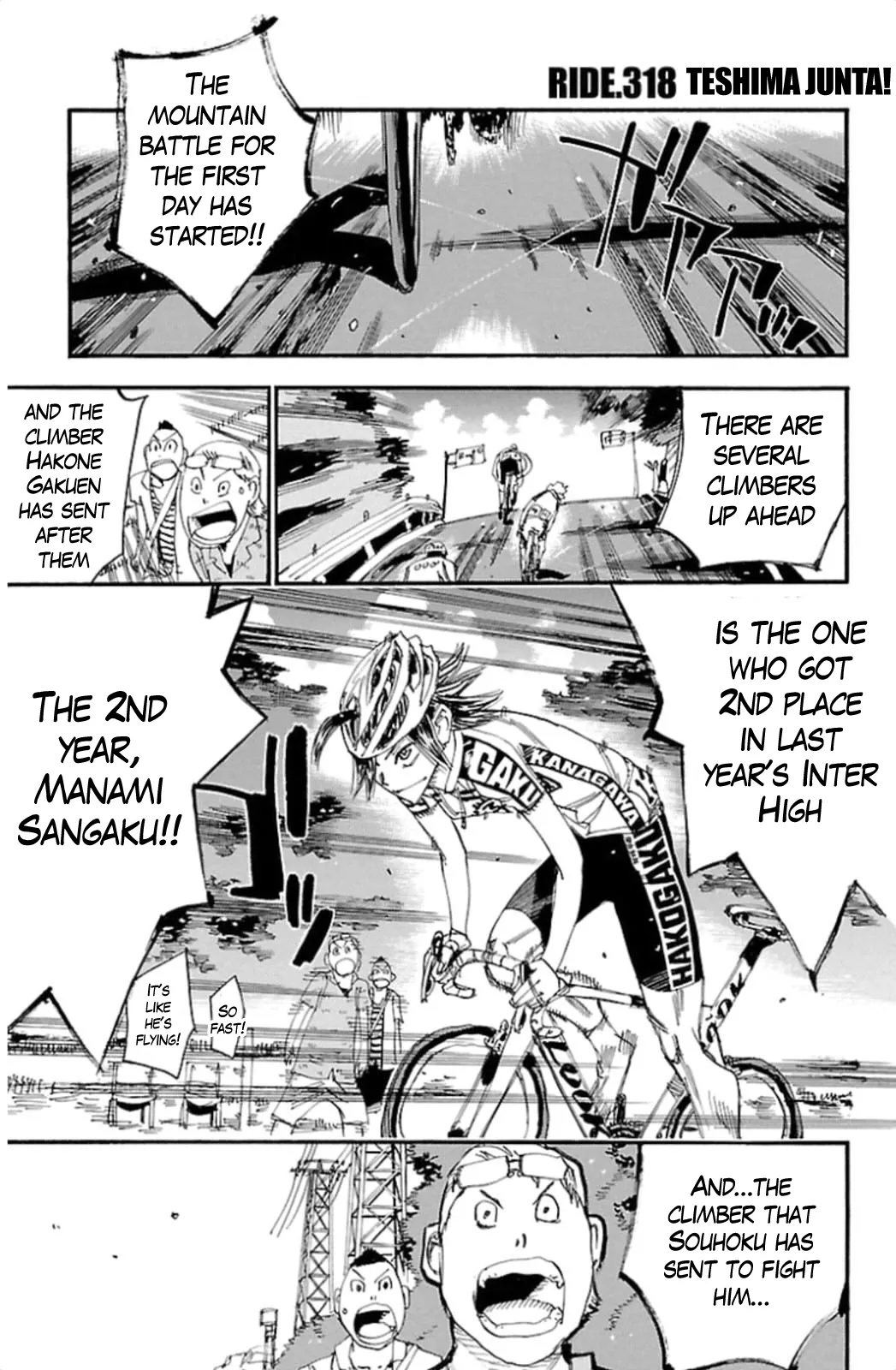 Read Yowamushi Pedal Chapter 318 - Teshima junta! Online