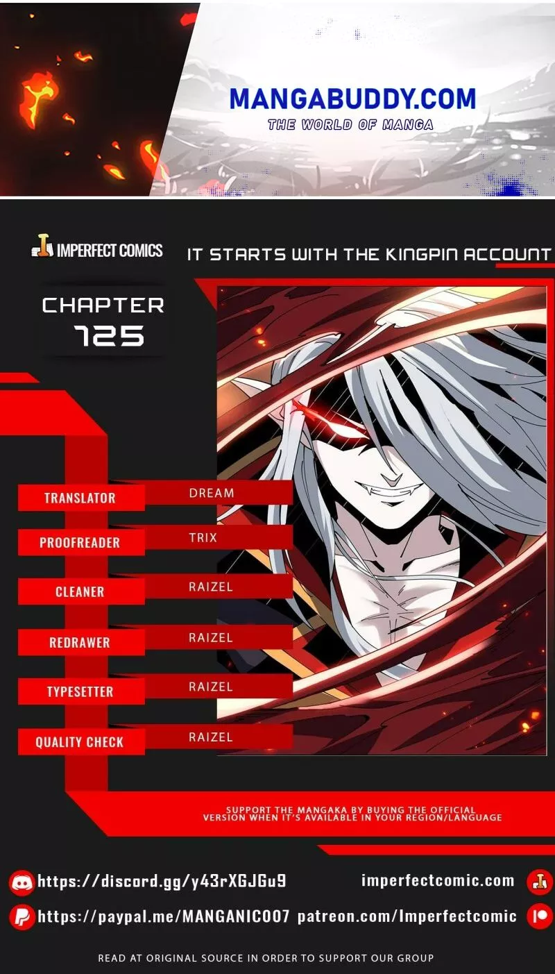 Read It Starts with a kingpin account Chapter 125 Online