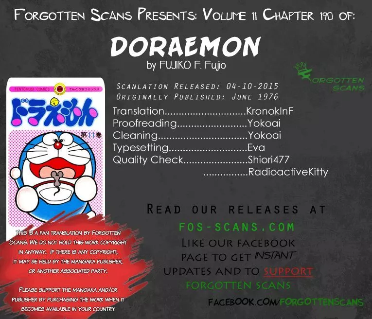 Read Doraemon Chapter 190 Online