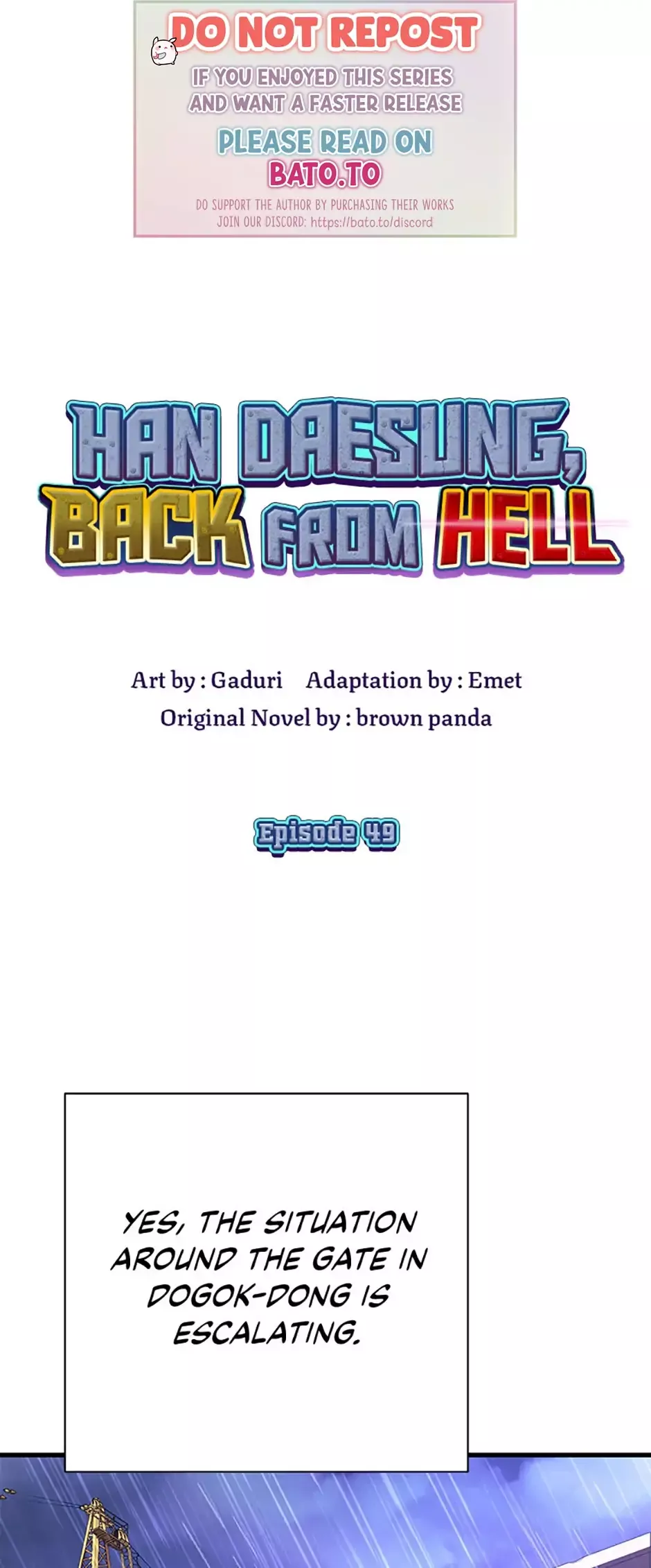 Read Han Daesung, Back From Hell Chapter 49 Online