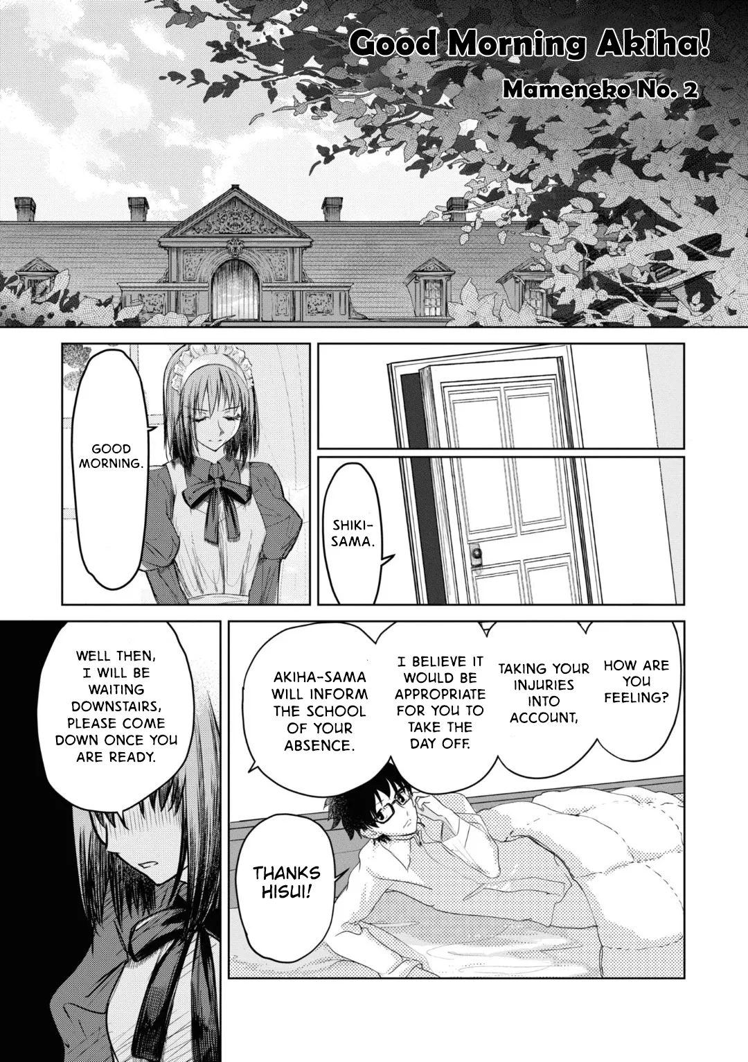 Read Tsukihime -A piece of blue glass moon- Comic Anthology Chapter 10 - Good Morning Akiha! (Mameneko No. 2) Online