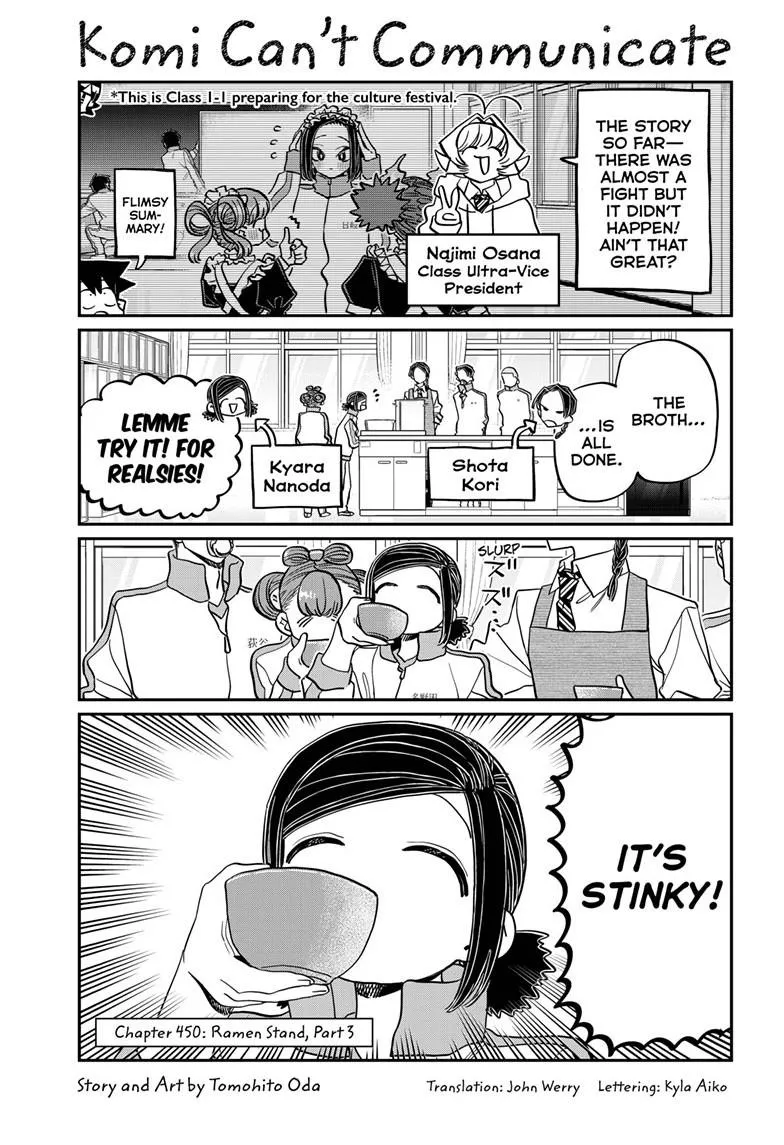 Read Komi-san wa Komyushou Desu Chapter 450 Online