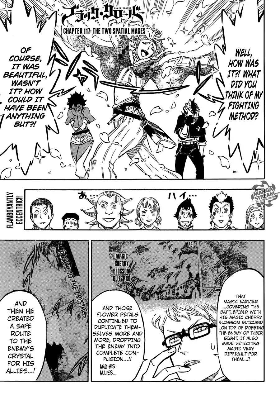 Read Black Clover Chapter 117 - The Two Spatial Mages Online