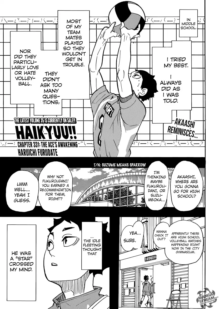 Read Haikyu!! Chapter 331 - The Ace's Awakening Online