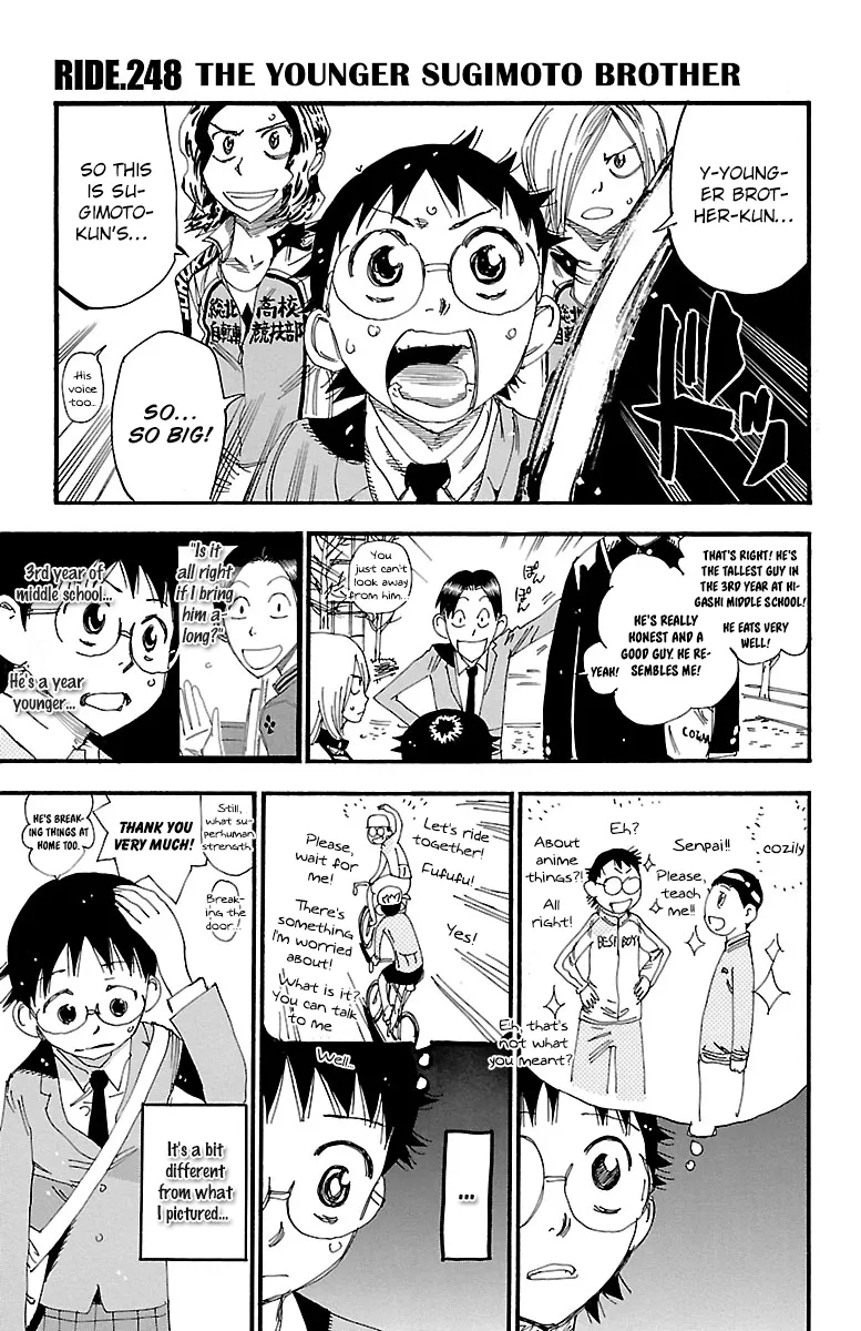 Read Yowamushi Pedal Chapter 248 - The Younger Sugimoto Brother Online