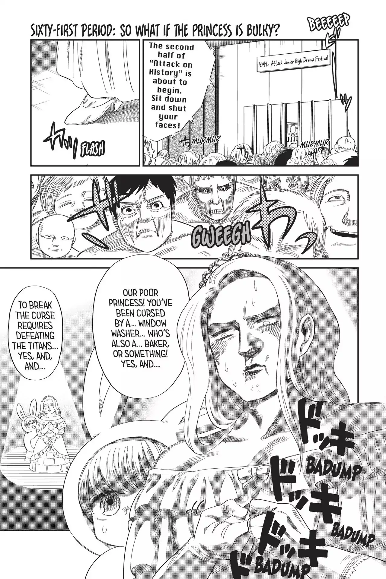 Read Attack on Titan: Junior High Chapter 61 - Vol.5 61th Period: So What If the Princess Is Bulky? Online