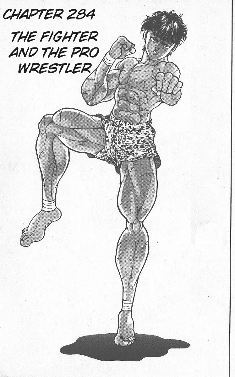 Read Grappler Baki Chapter 284 - The Fighter and the Pro Wrestler Online