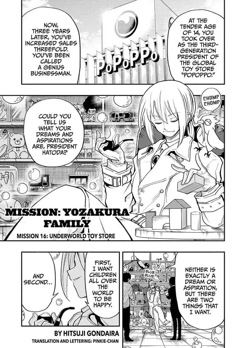 Read Mission: Yozakura Family Chapter 16 - Mission 16: Underworld Toy Store Online