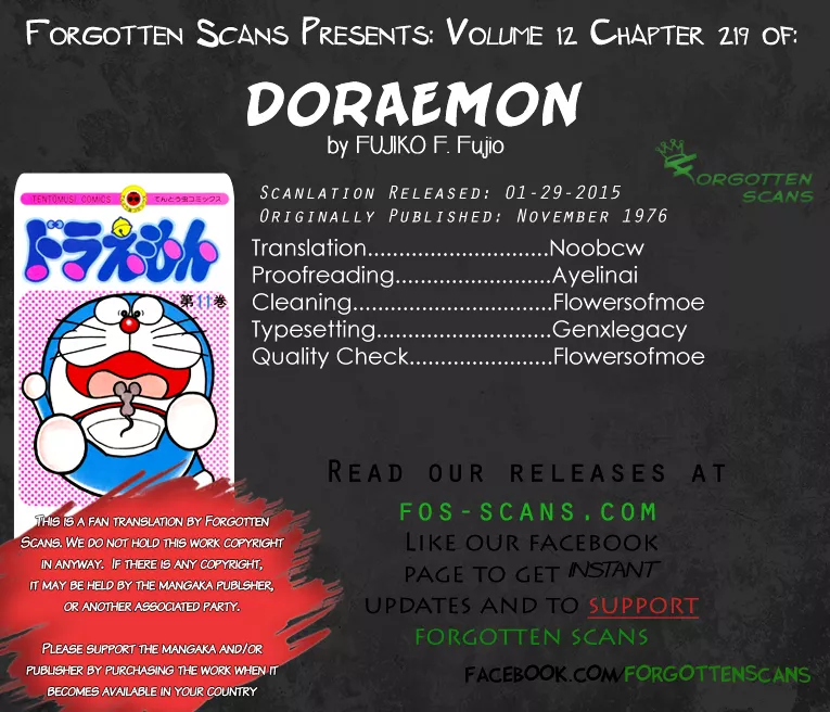 Read Doraemon Chapter 219 Online