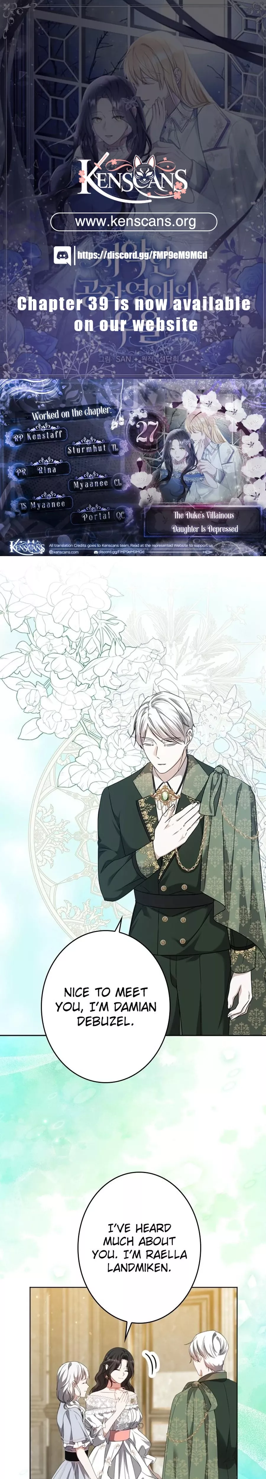 Read The Duke’s Villainous Daughter Is Depressed Chapter 27 Online