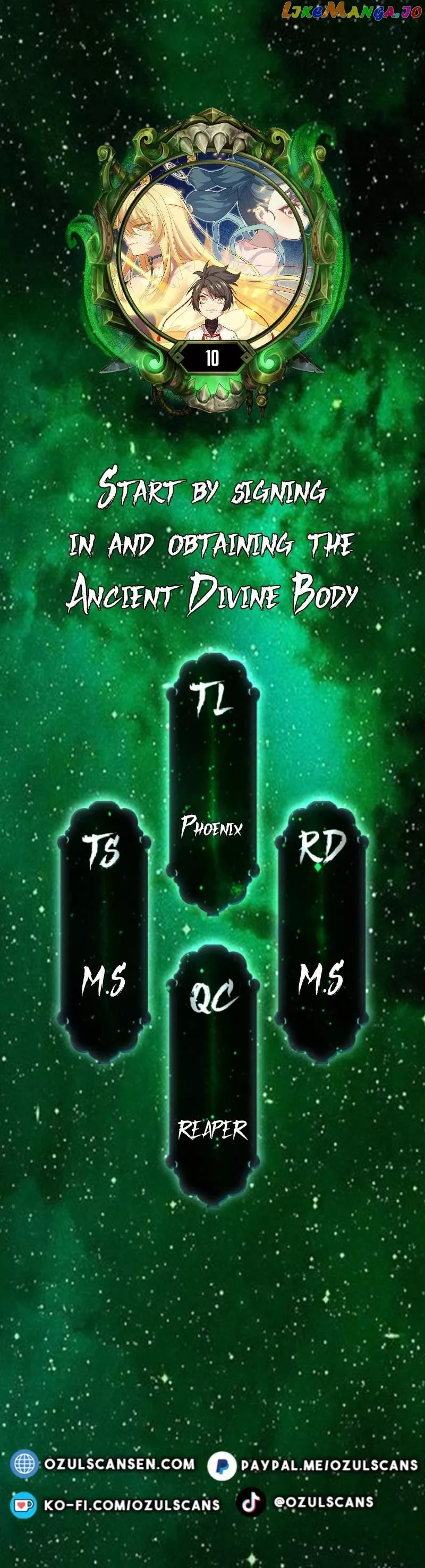 Read Start by signing in and obtaining the Ancient Divine Body Chapter 10 Online