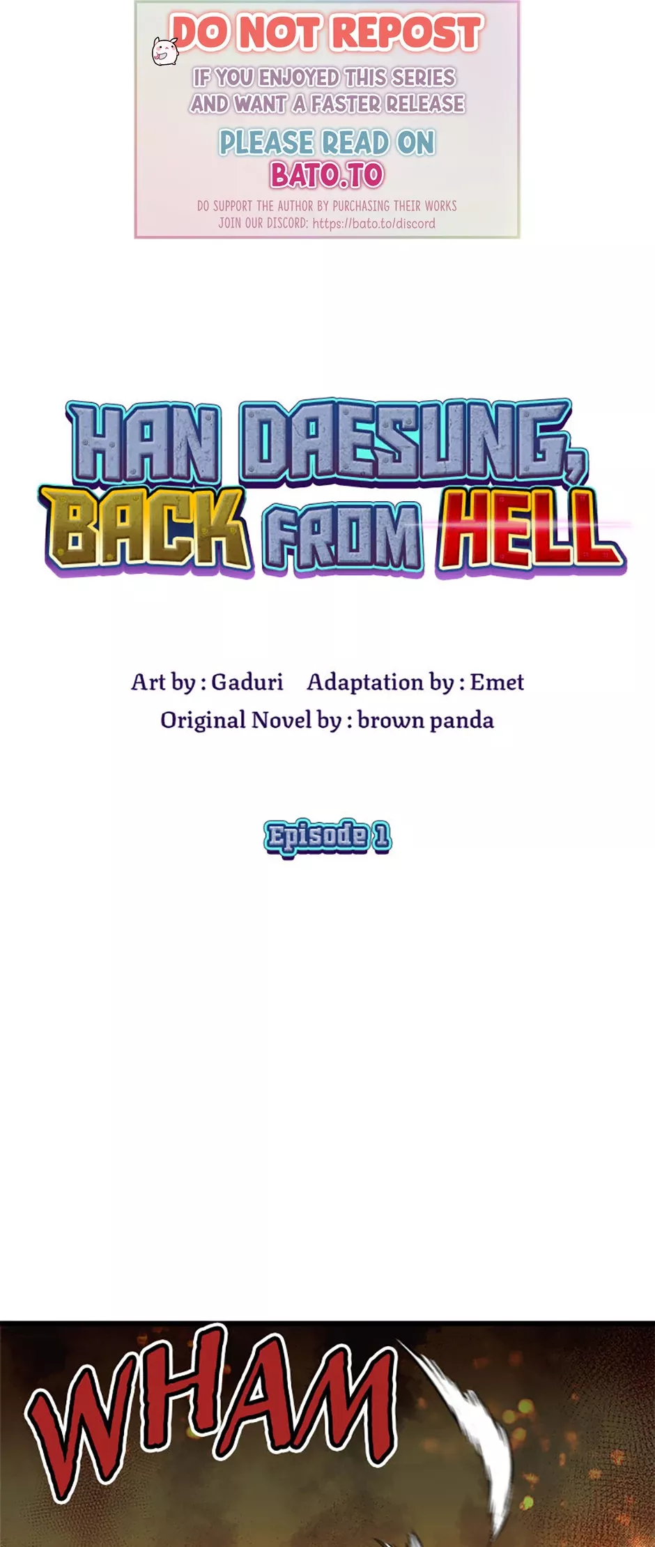 Read Han Daesung, Back From Hell Chapter 1 Online