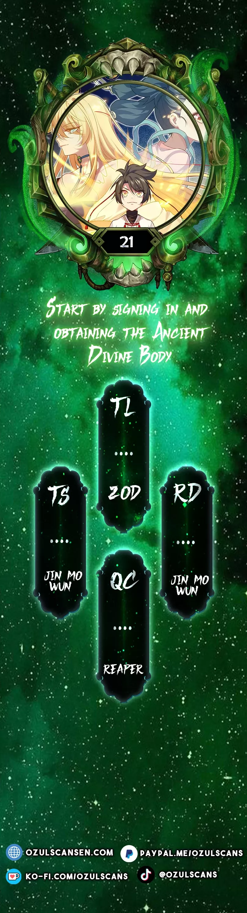 Read Start by signing in and obtaining the Ancient Divine Body Chapter 21 Online