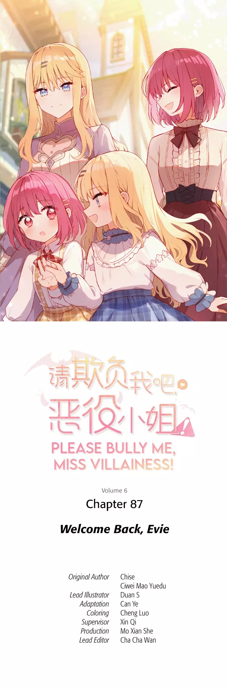 Read Please Bully Me, Miss Villainess! Chapter 87 - Welcome Back, Evie Online