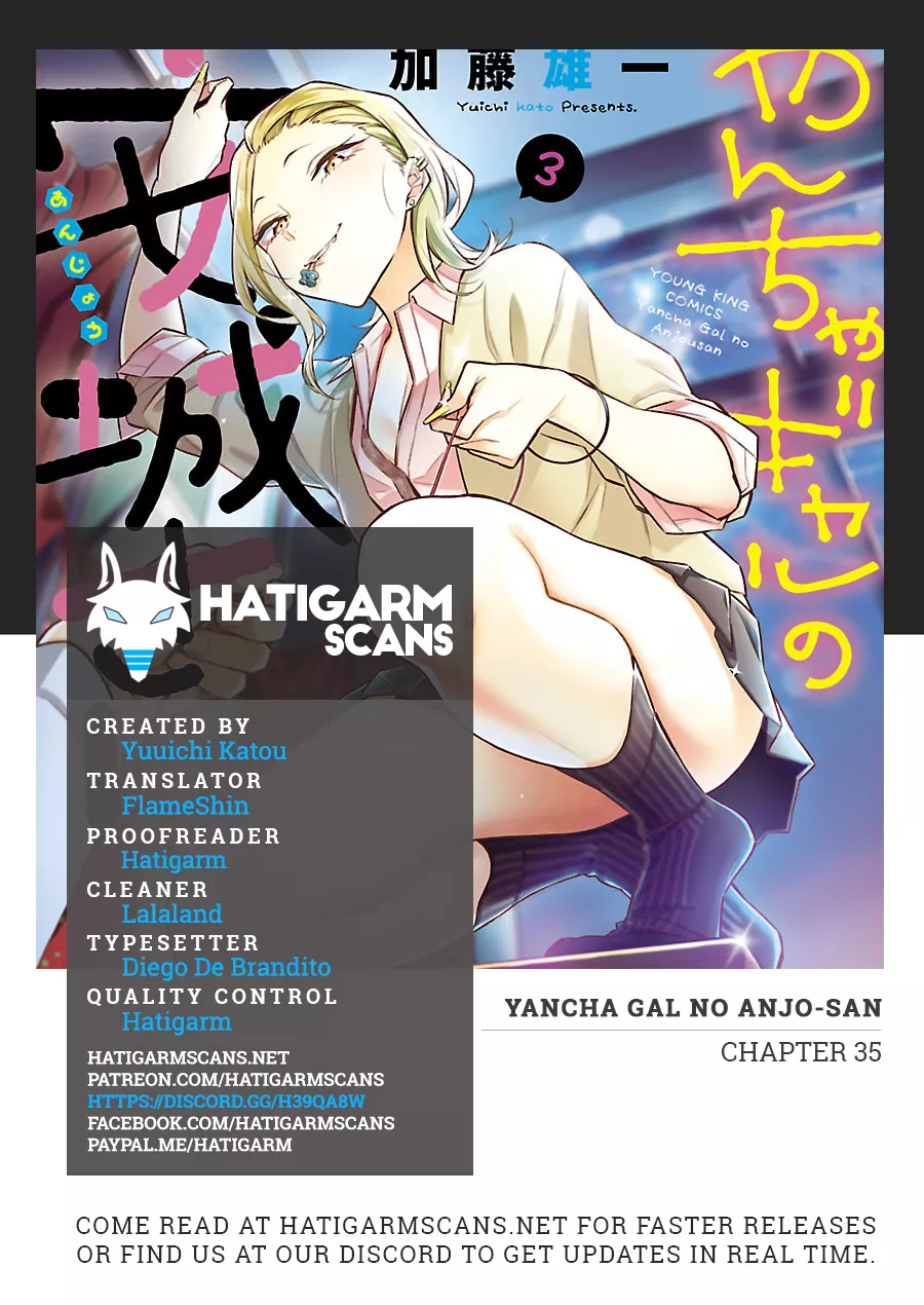 Read Yancha Gal no Anjou-san Chapter 35 - Anjou-san’s Injury Makeup Lecture Online