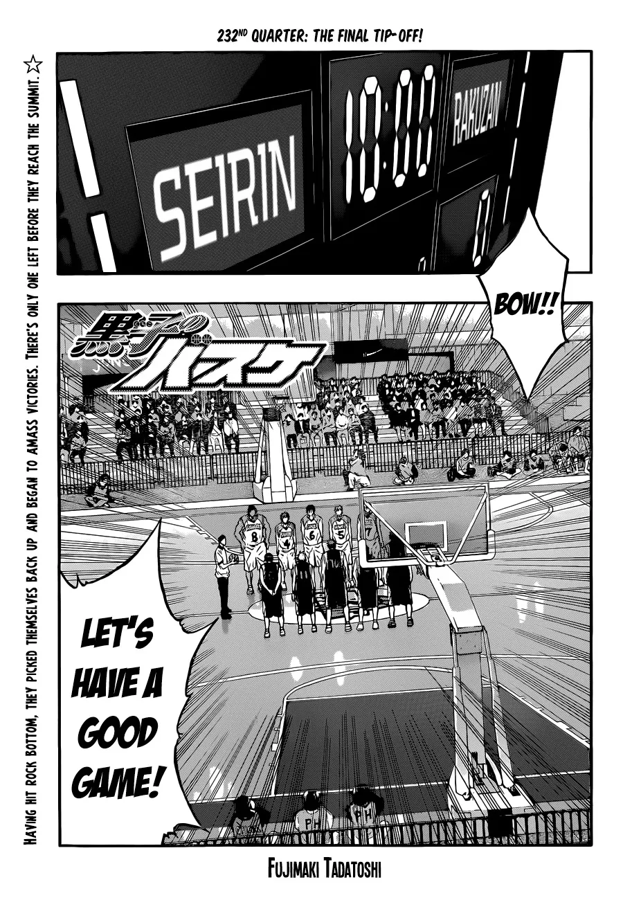 Read Kuroko no Basket Chapter 232 - The Final Tip-Off! Online