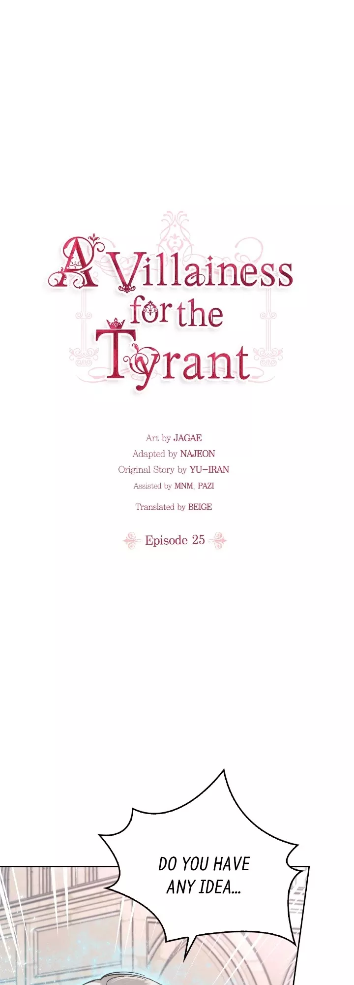 Read A Villainess for the Tyrant Chapter 25 Online