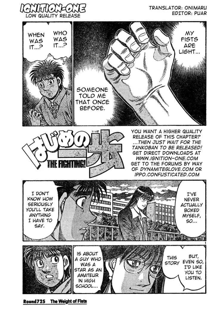 Read Hajime no Ippo Chapter 725 - The weight of fists Online