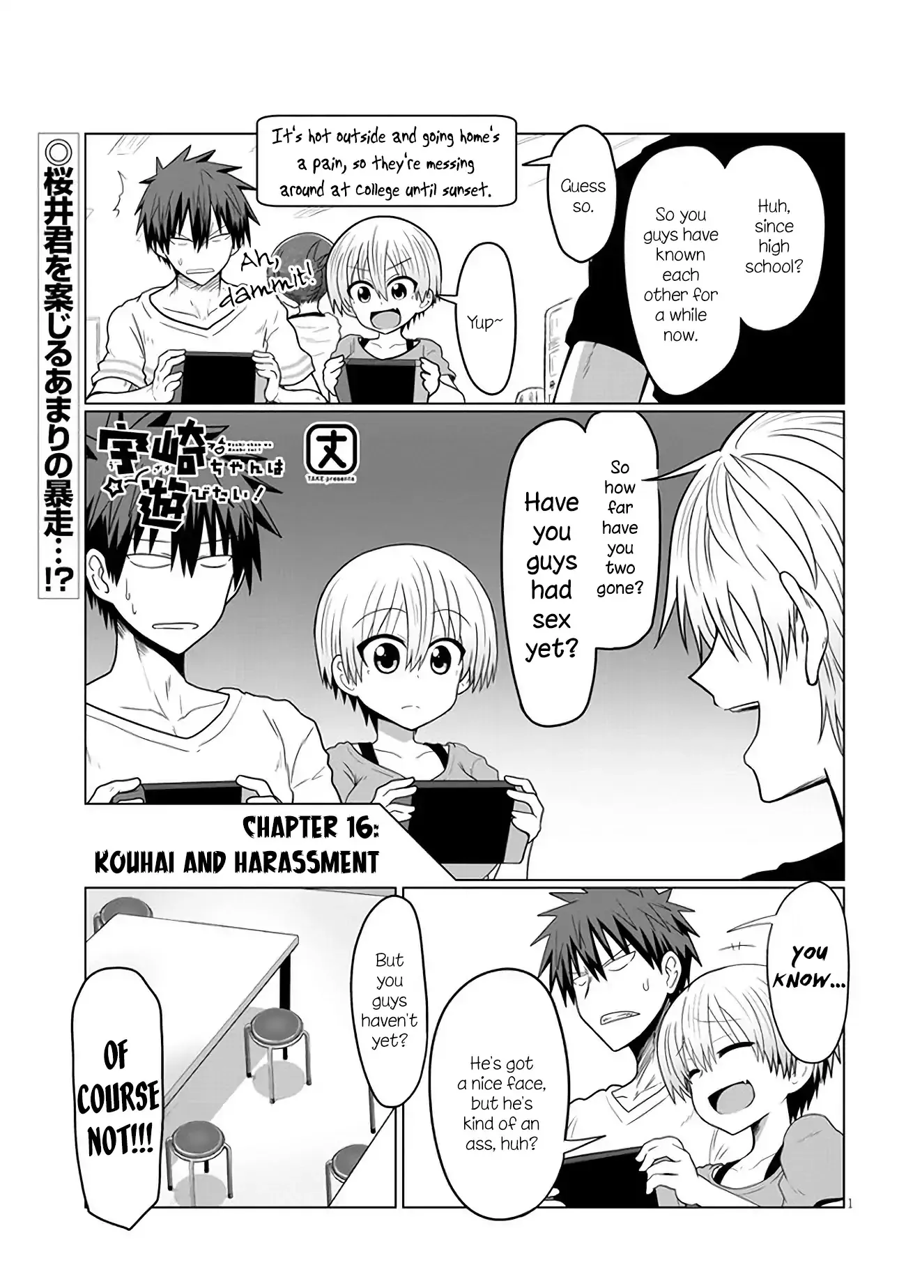 Read Uzaki-chan wa Asobitai! Chapter 16 - Kouhai and Harassment Online