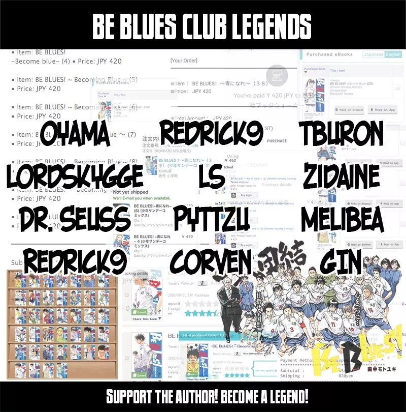 Read BE BLUES ~Ao ni nare~ Chapter 399 - What a Team Is Online