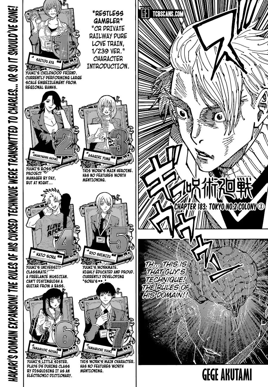 Read Jujutsu Kaisen Chapter 183 Online