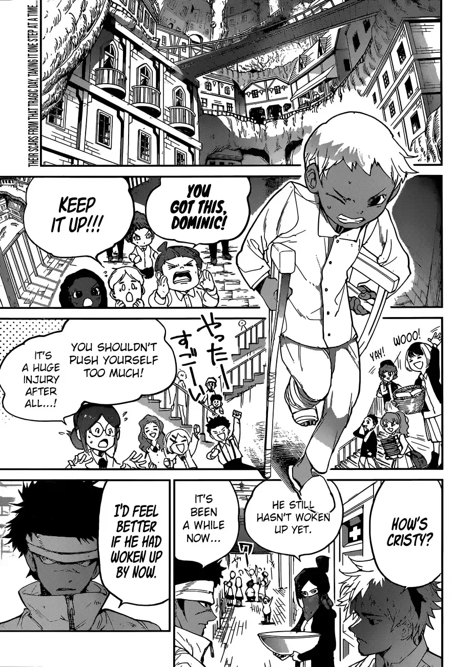 Read Yakusoku no Neverland Chapter 126 - Three Party Dialogue Online