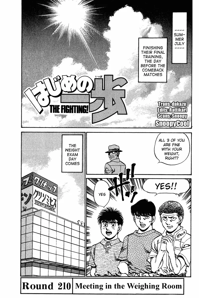 Read Hajime no Ippo Chapter 210 - Meeting in the Weighing Room Online