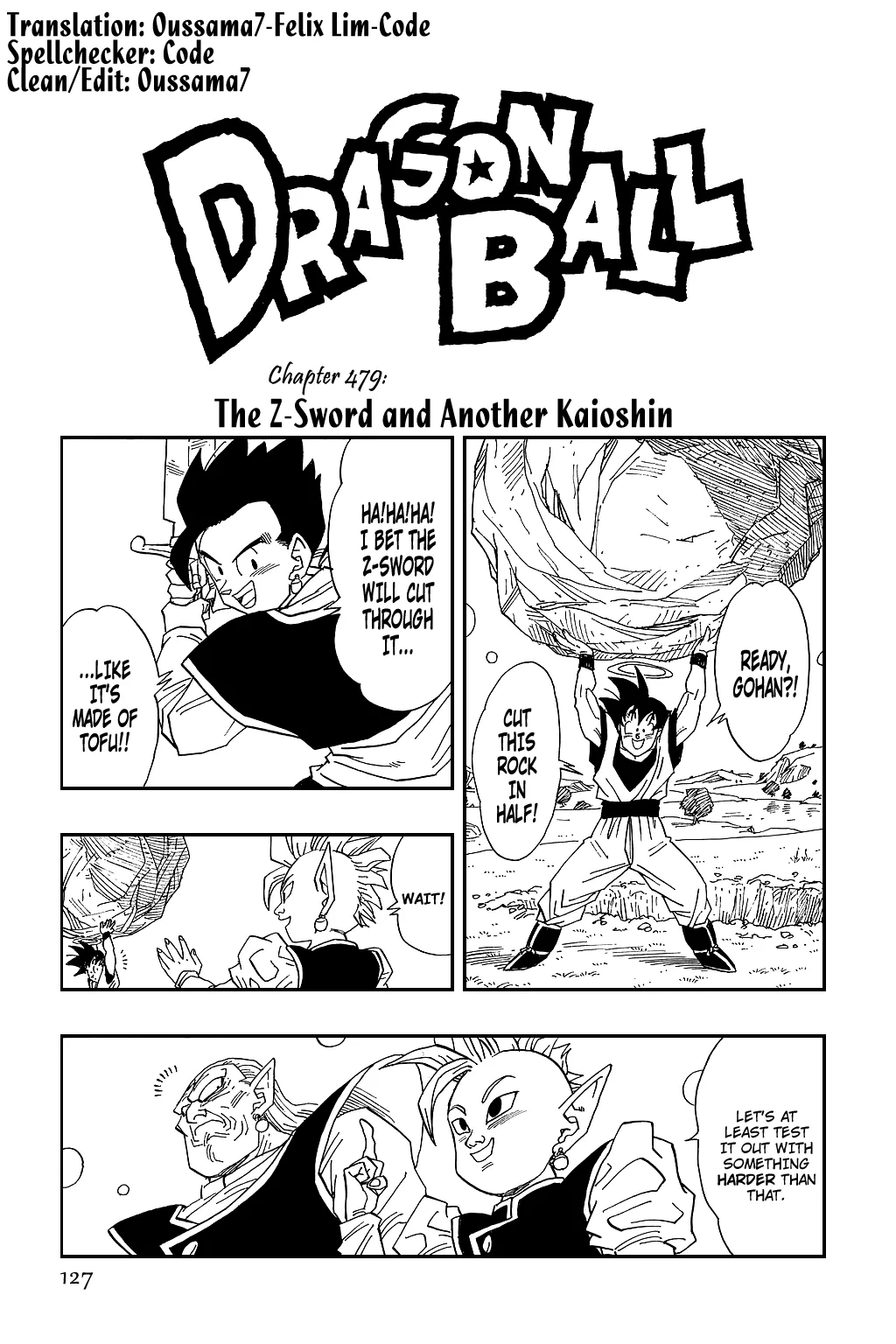 Read Dragon Ball Chapter 479 - The Z Sword and Another Kaioshin Online