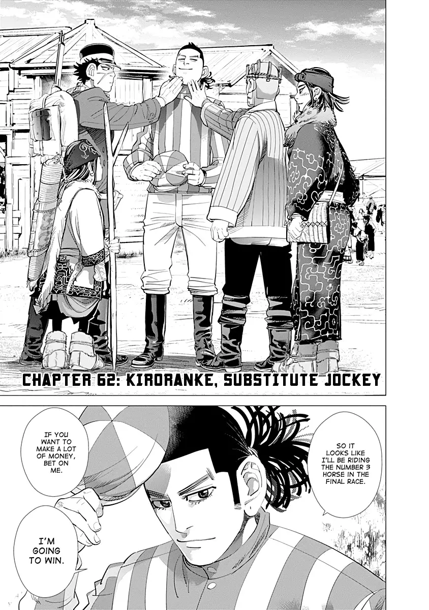 Read Golden Kamuy Chapter 62 - Kiroranke, Substitute Jockey Online