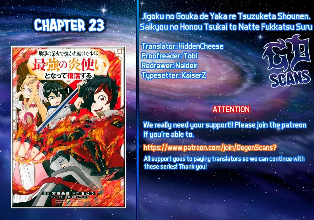 Read Jigoku no Gouka de Yaka re Tsuzuketa Shounen. Saikyou no Honou Tsukai to Natte Fukkatsu Suru. Chapter 23 - Too Sudden for His Head Online