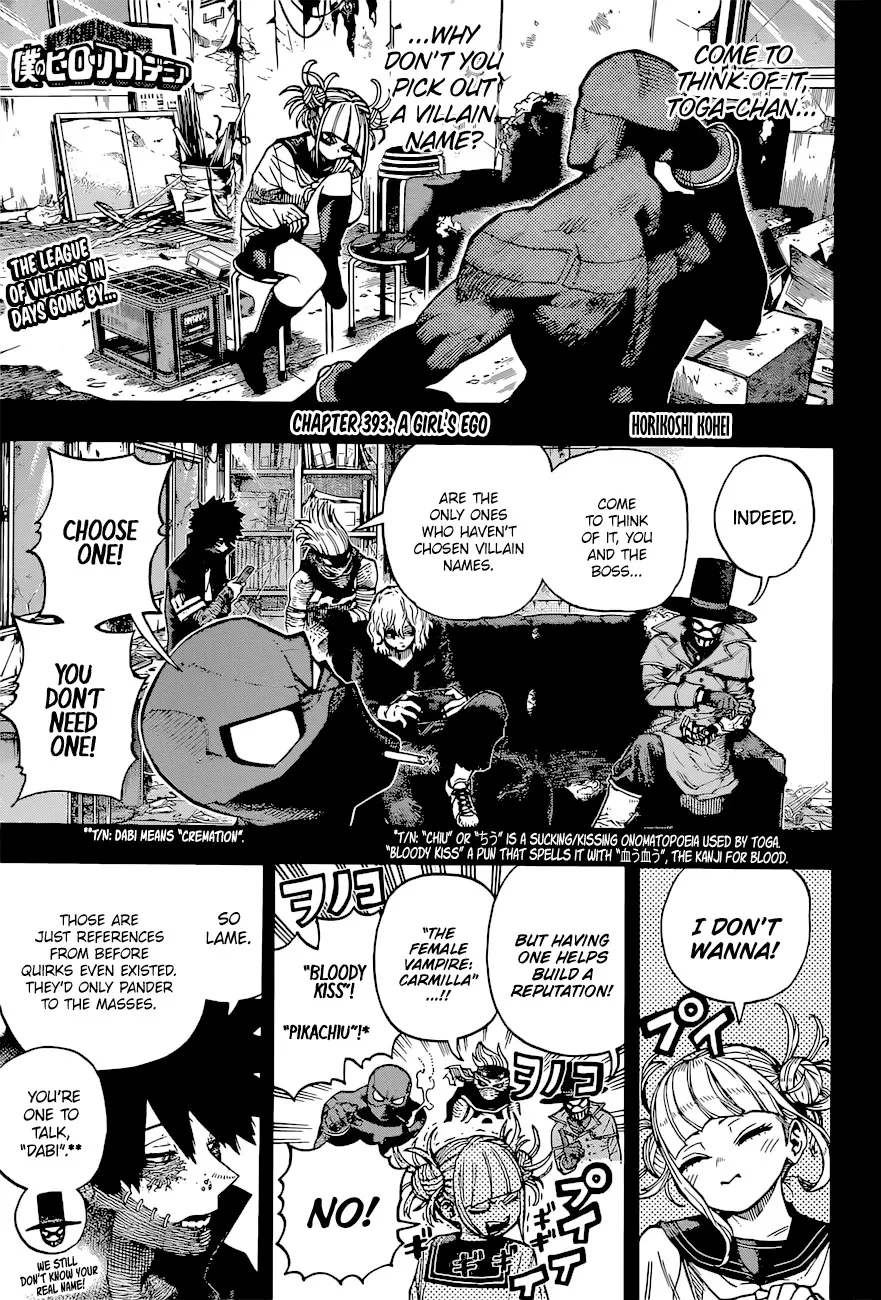 Read Boku no Hero Academia Chapter 393 - A Girl's Ego Online