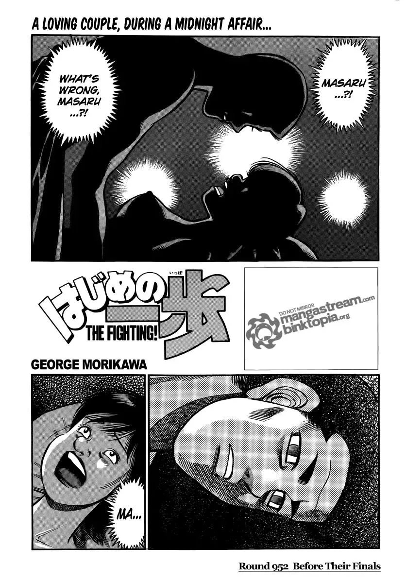 Read Hajime no Ippo Chapter 952 - Before Their Finals Online