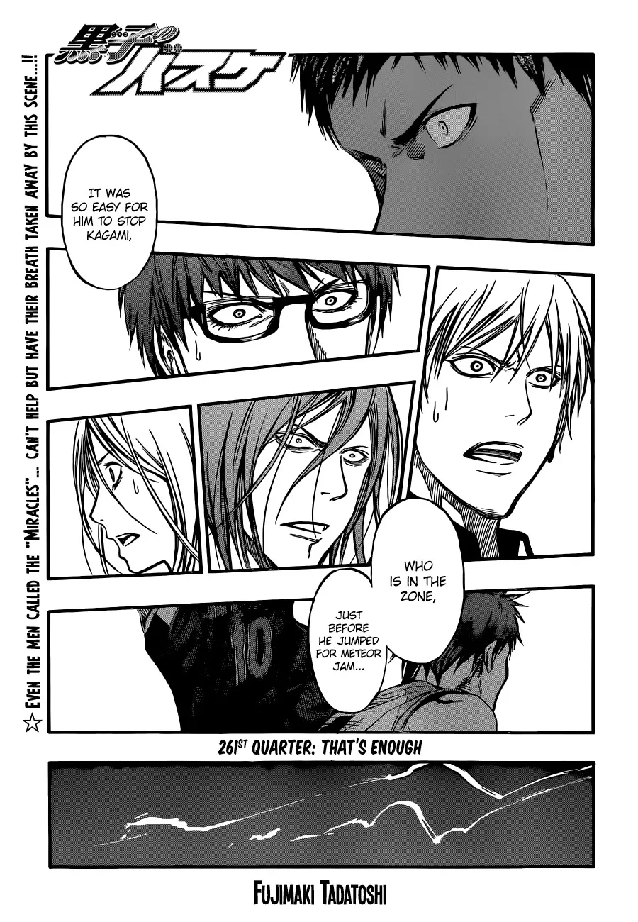 Read Kuroko no Basket Chapter 261 - That's Enough Online