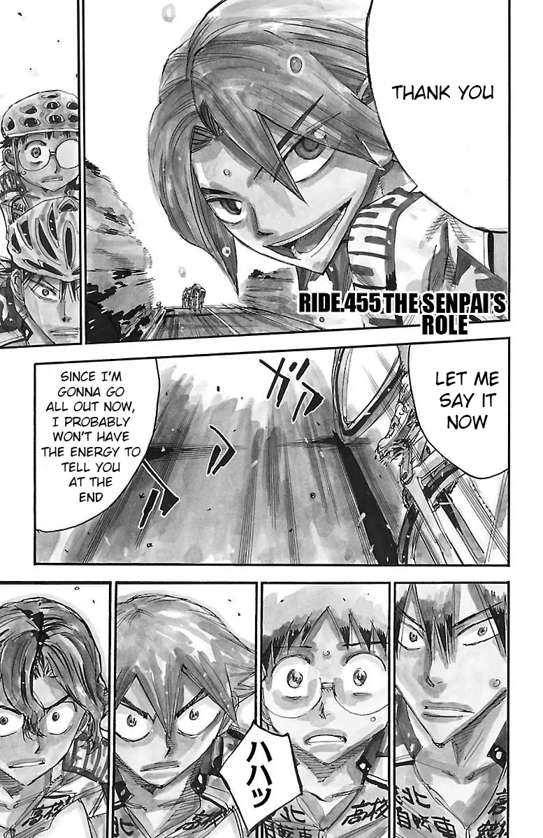 Read Yowamushi Pedal Chapter 455 - The Senpai's Role Online