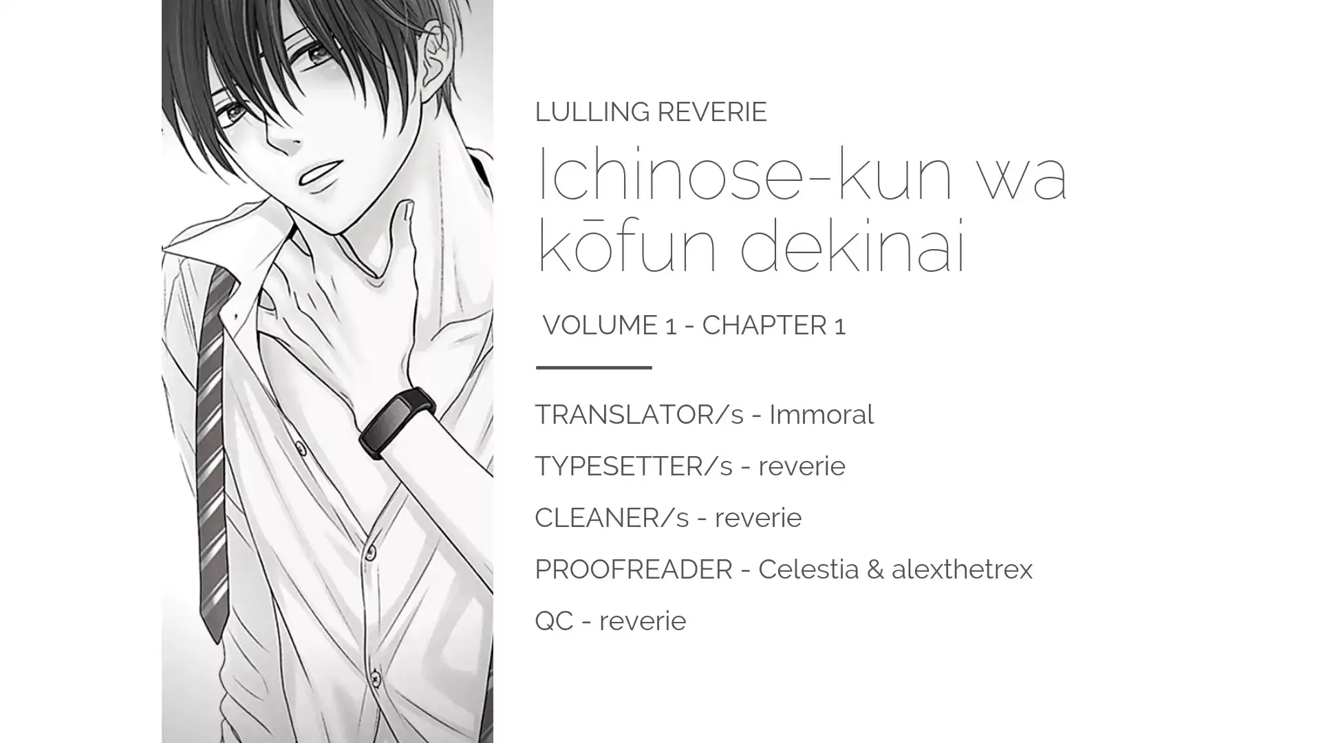 Read Ichinose-kun wa Koufun Dekinai Chapter 1 Online