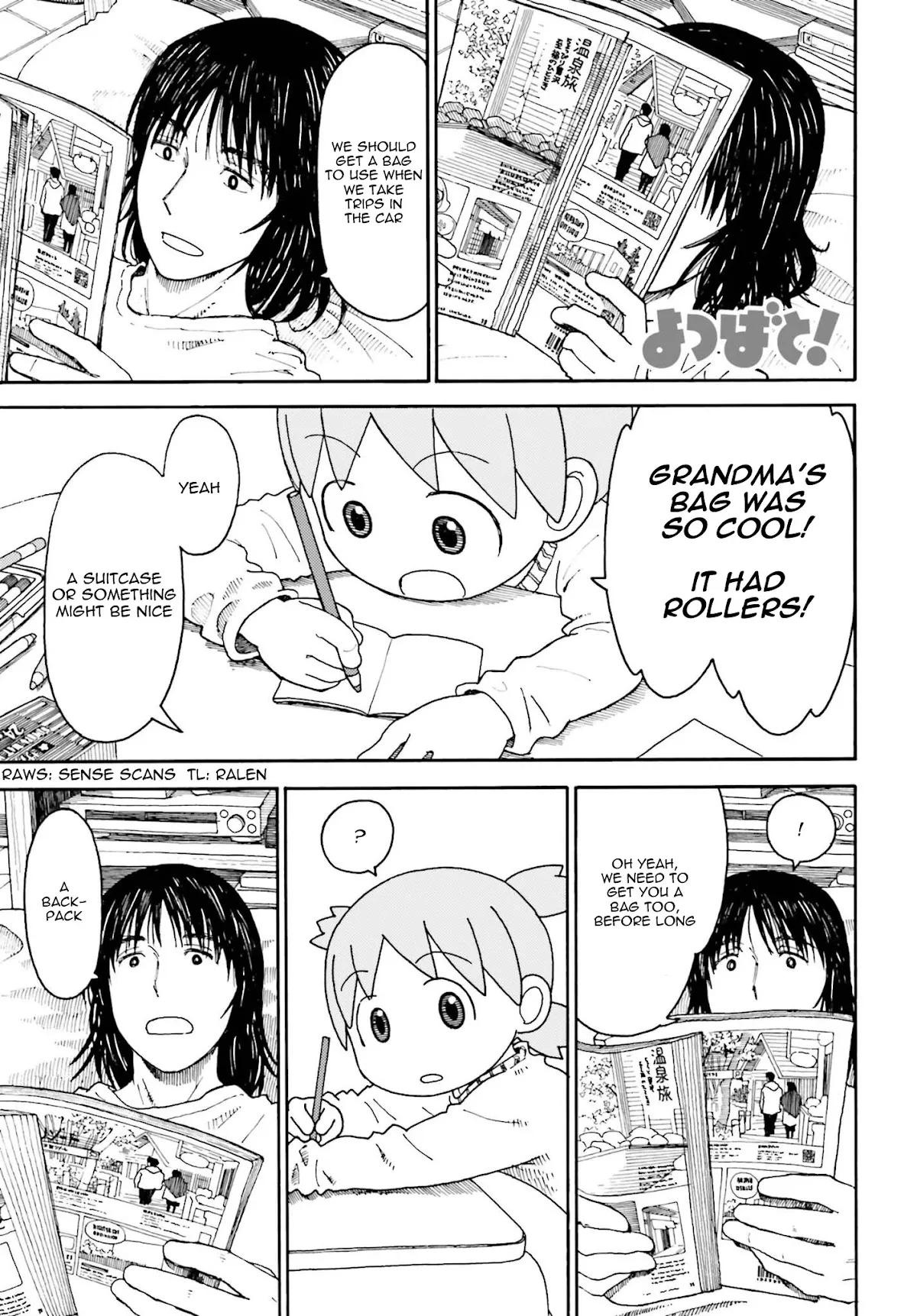 Read Yotsubato! Chapter 107 - Yotsuba & Backpacks (part 1) Online