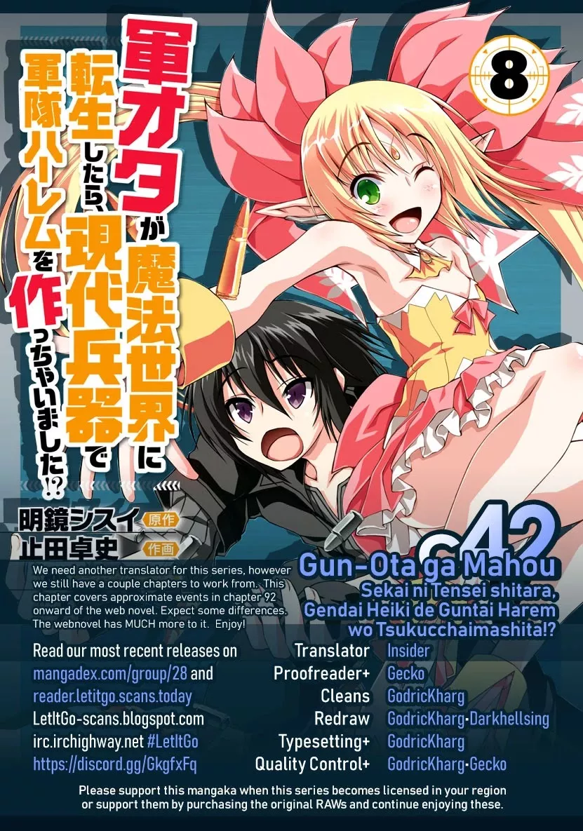 Read Gunota ga Mahou Sekai ni Tensei Shitara, Gendai Heiki de Guntai Harem o Tsukucchaimashita!? Chapter 42 Online