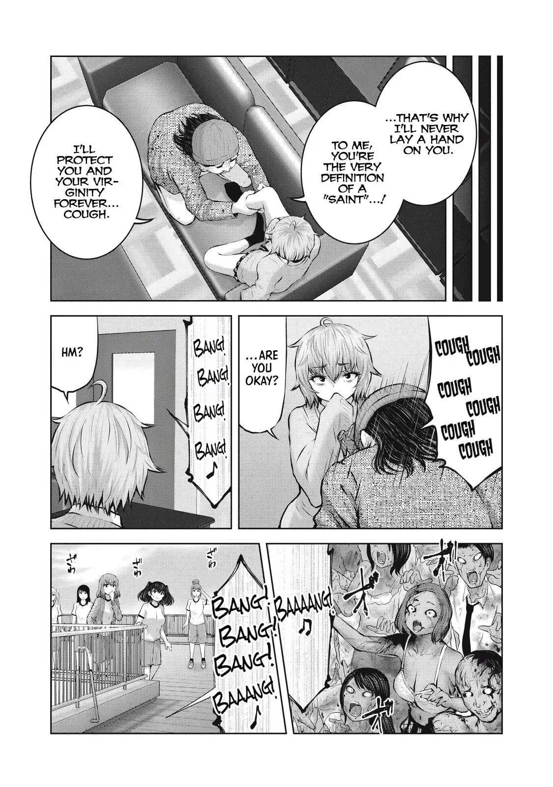 Read Zombie Sekai de Harem wo Tsukurou! Chapter 6.2 - Let's Get Out Of The School! ② Online