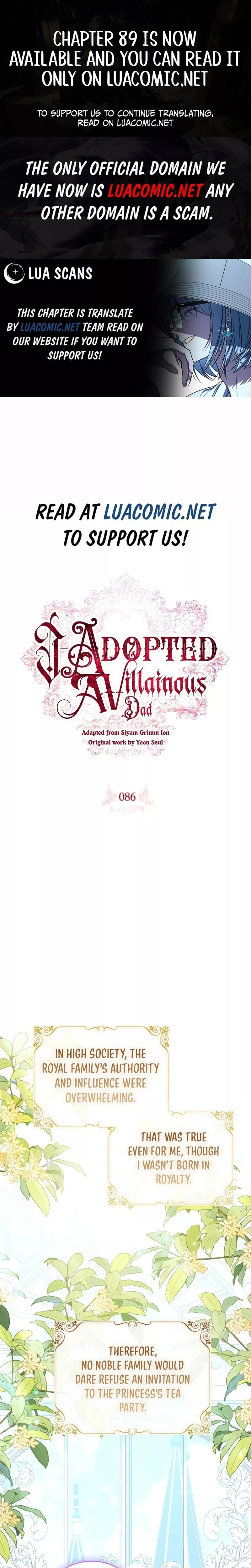Read I Adopted a Villainous Dad Chapter 86 Online