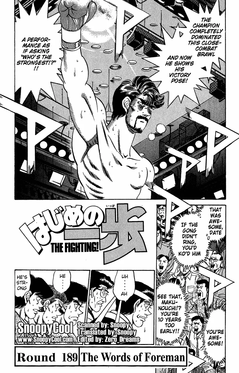 Read Hajime no Ippo Chapter 189 - The Words of Foreman Online