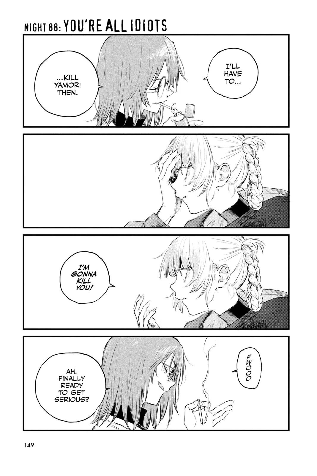 Read Yofukashi no Uta Chapter 88 Online