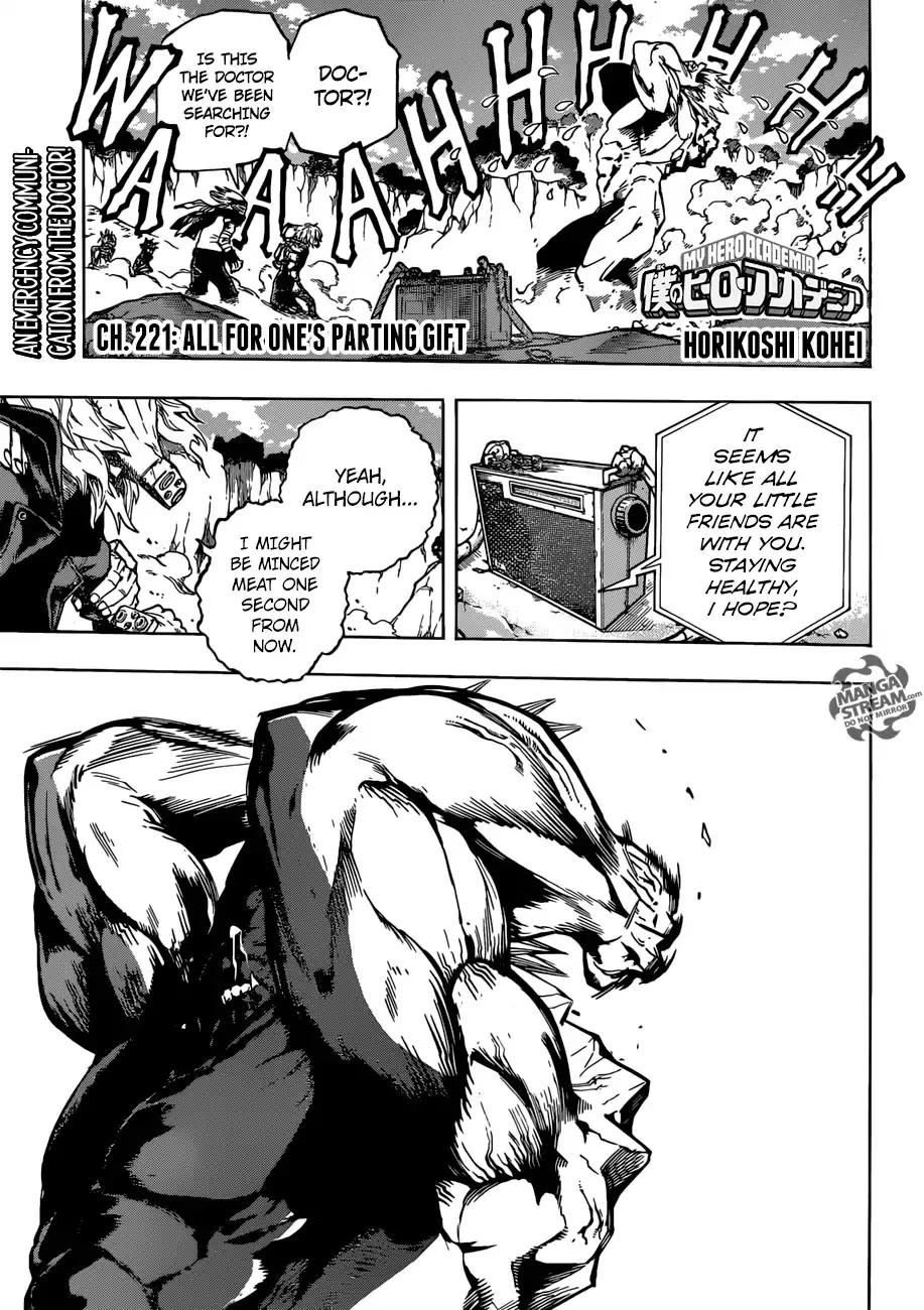 Read Boku no Hero Academia Chapter 221 - All For One's Parting Gift Online