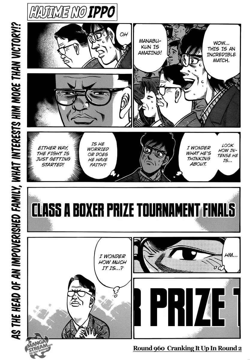 Read Hajime no Ippo Chapter 960 - Cranking It Up in Round 2 Online