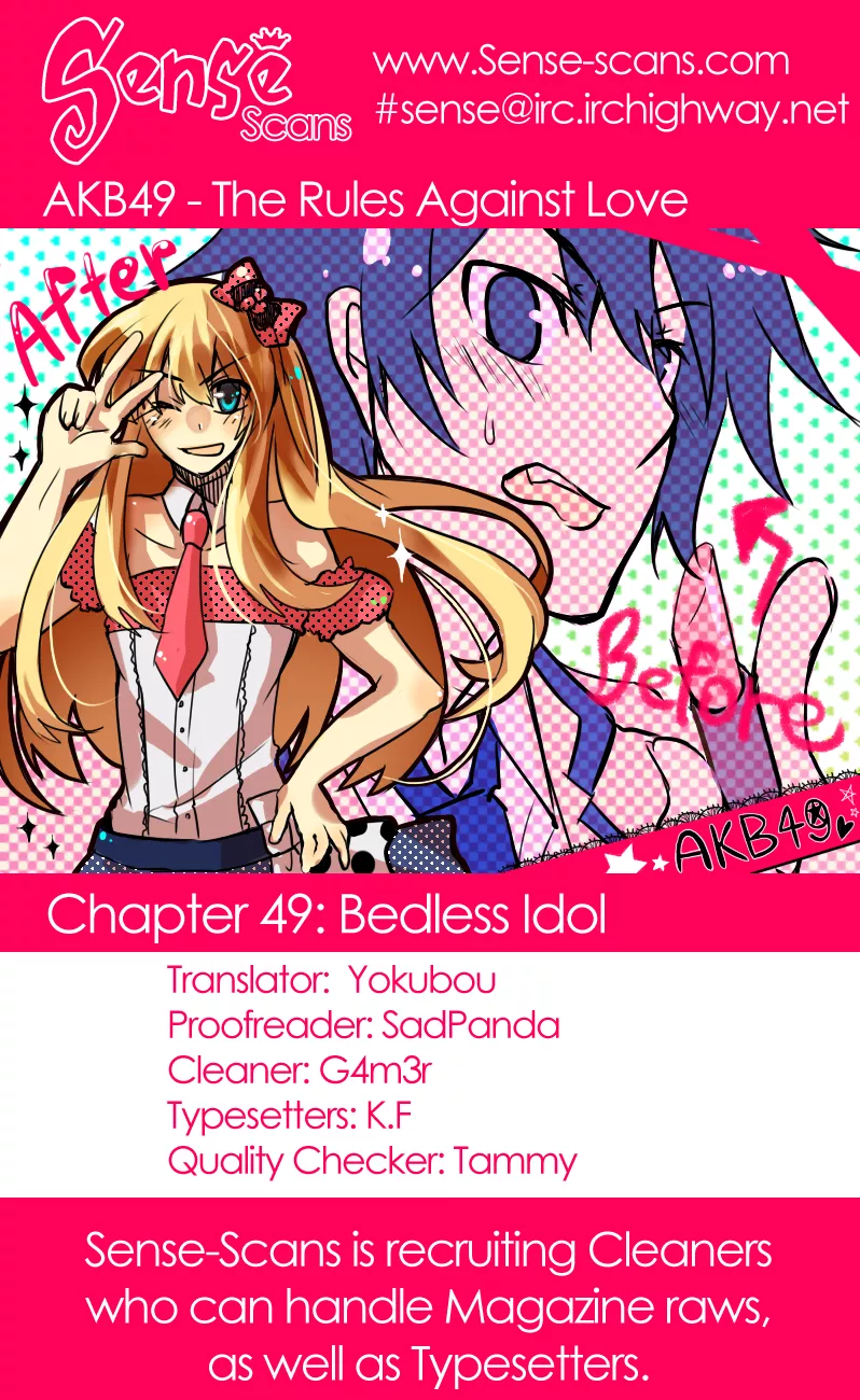 Read AKB49 – Renai Kinshi Jourei Chapter 49 - Bedless Idol Online