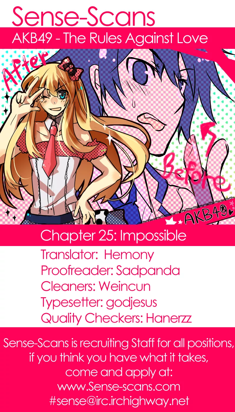 Read AKB49 – Renai Kinshi Jourei Chapter 25 - Impossible Online