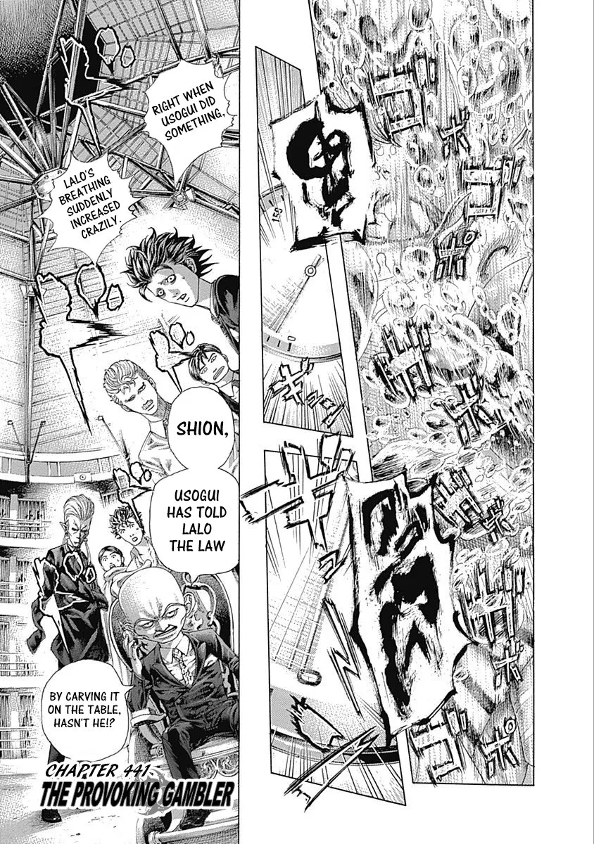 Read Usogui Chapter 441 - The Provoking Gambler Online
